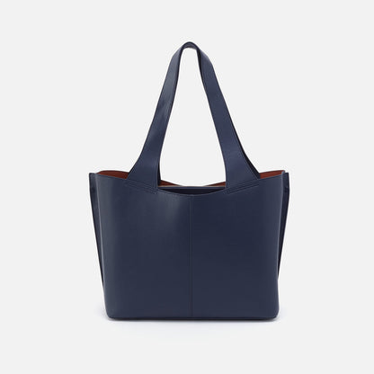 Vida Tote in Micro Pebbled Leather - Mood Indigo | HOBO