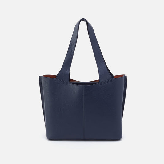 Vida Tote in Micro Pebbled Leather - Mood Indigo | HOBO