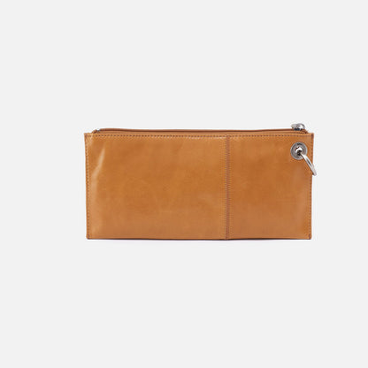 Vida Wristlet In Polished Leather - Natural | HOBO