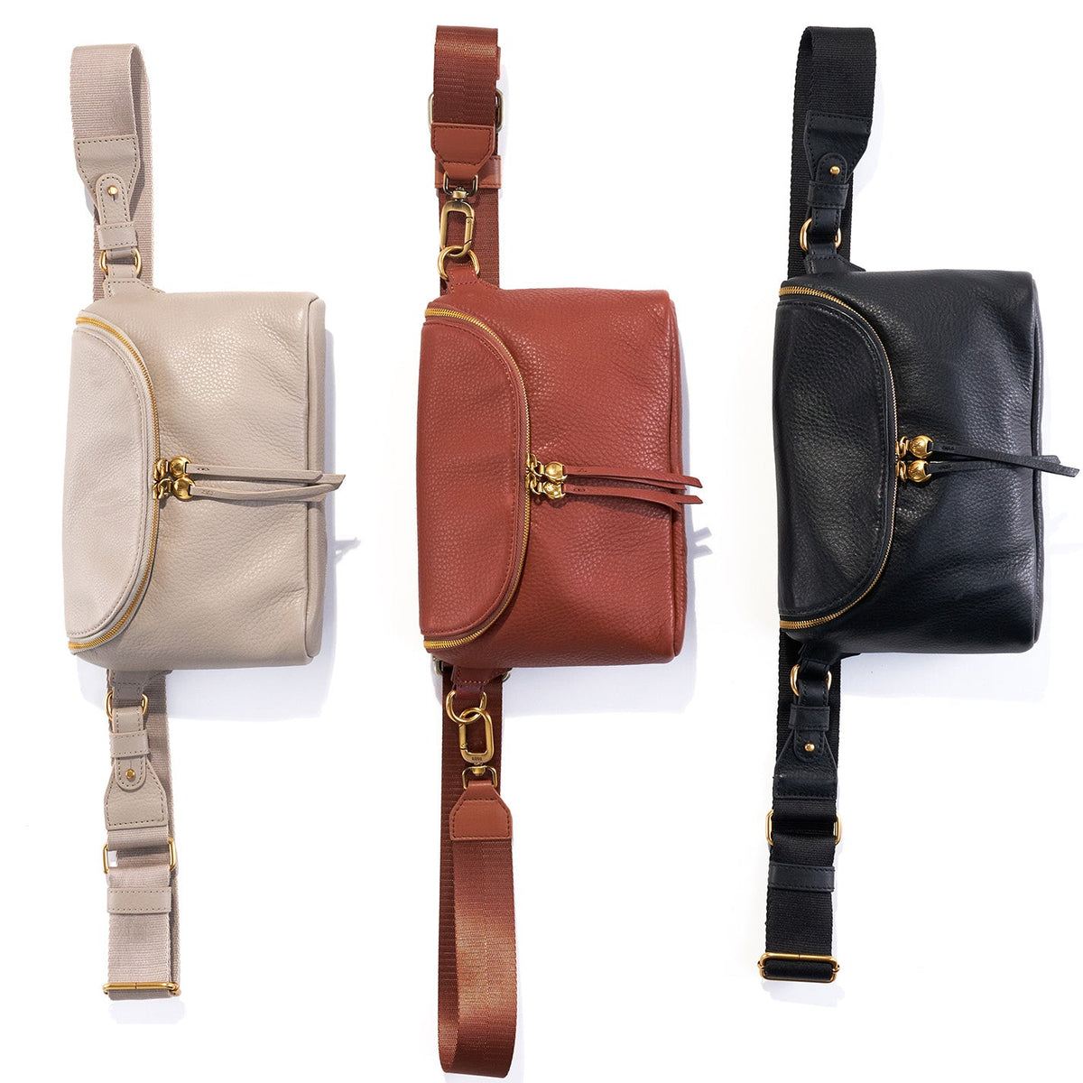 Fern Large Belt Bag In Pebbled Leather - Taupe | HOBO