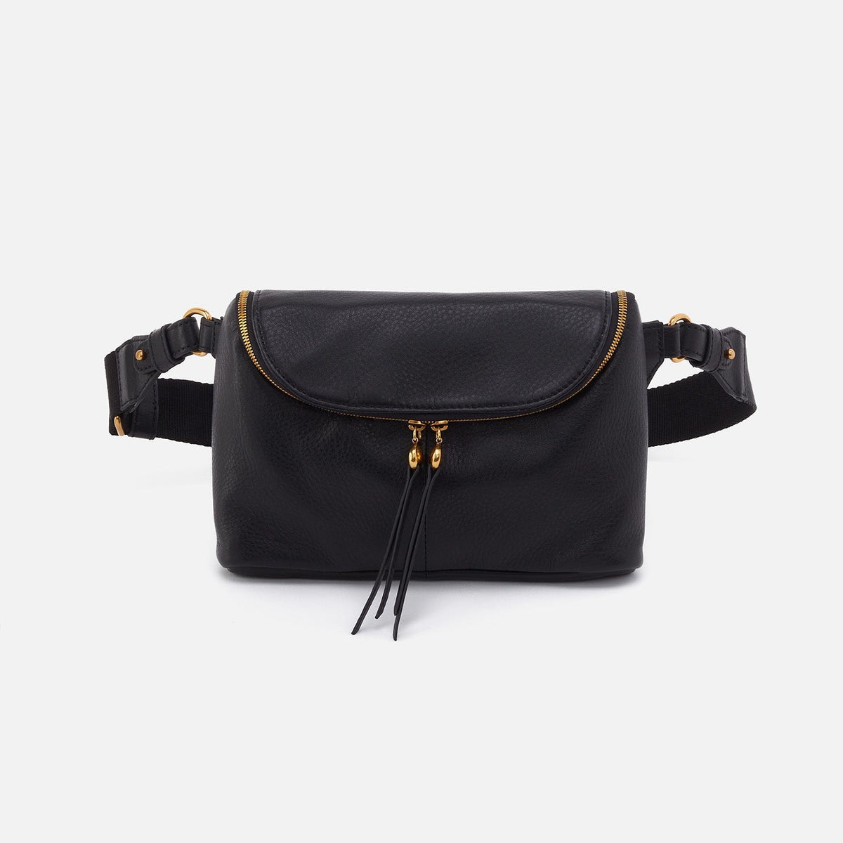 Fern Large Belt Bag In Pebbled Leather - Black | HOBO