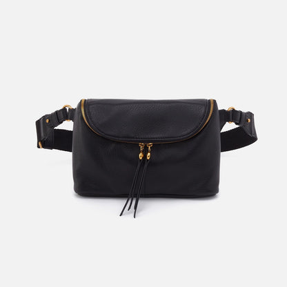Fern Large Belt Bag In Pebbled Leather - Black | HOBO