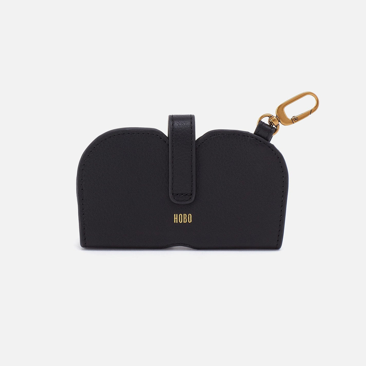 Blink Glasses Holder In Pebbled Leather - Black | HOBO