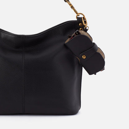 Blink Glasses Holder In Pebbled Leather - Black | HOBO
