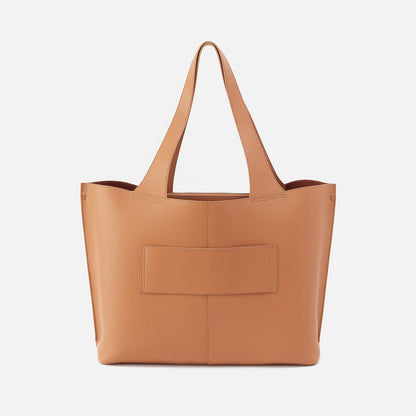 Vida Large Tote in Micro Pebbled Leather - Biscuit | HOBO