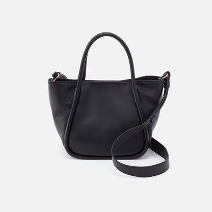 Margot Satchel In Pebbled Leather - Black | HOBO