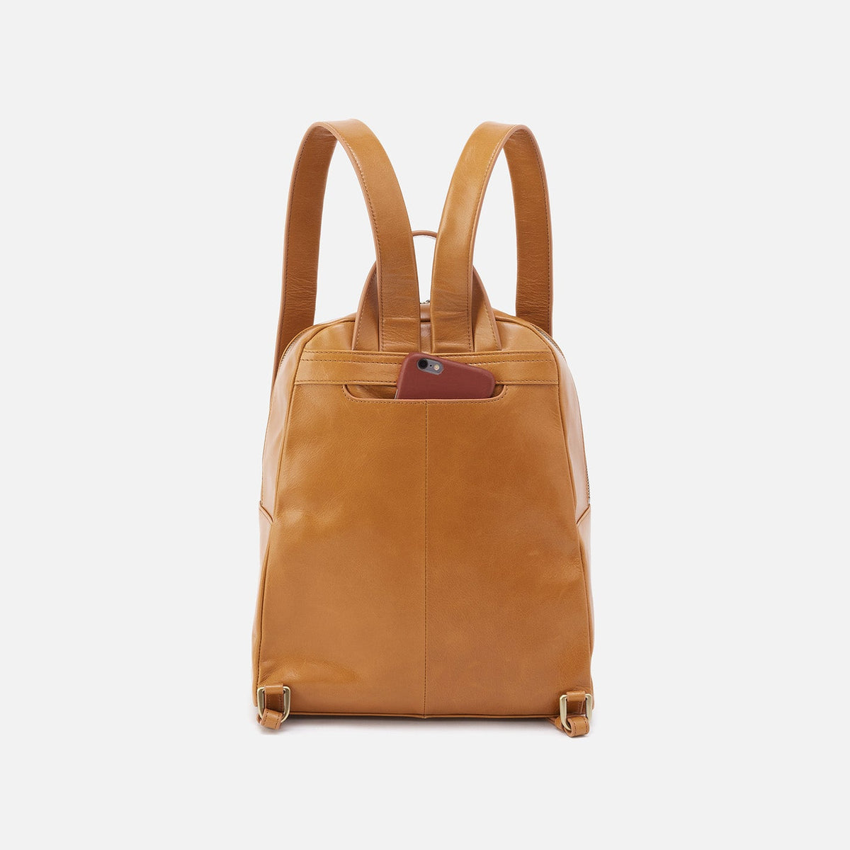 Billie Backpack In Polished Leather - Natural | HOBO