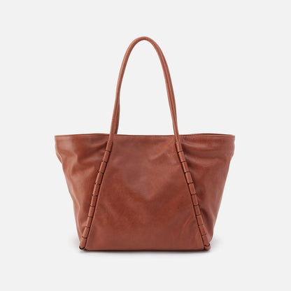 Phoebe Tote In Smooth Leather - Saddle | HOBO