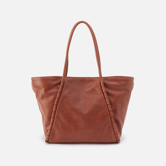 Phoebe Tote In Smooth Leather - Saddle | HOBO