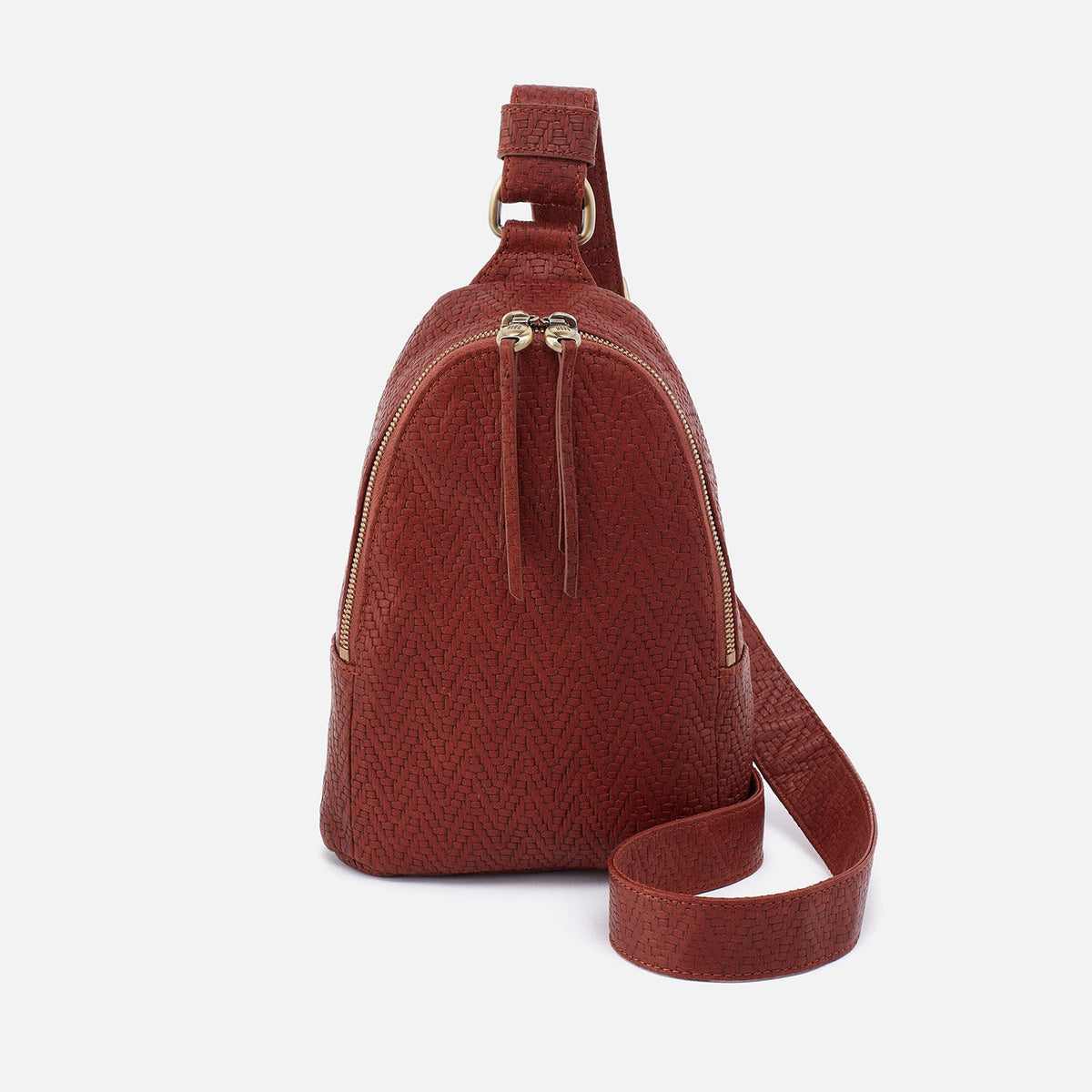 Fern Sling In Soft Embossed Leather - Tuscan Brown | HOBO