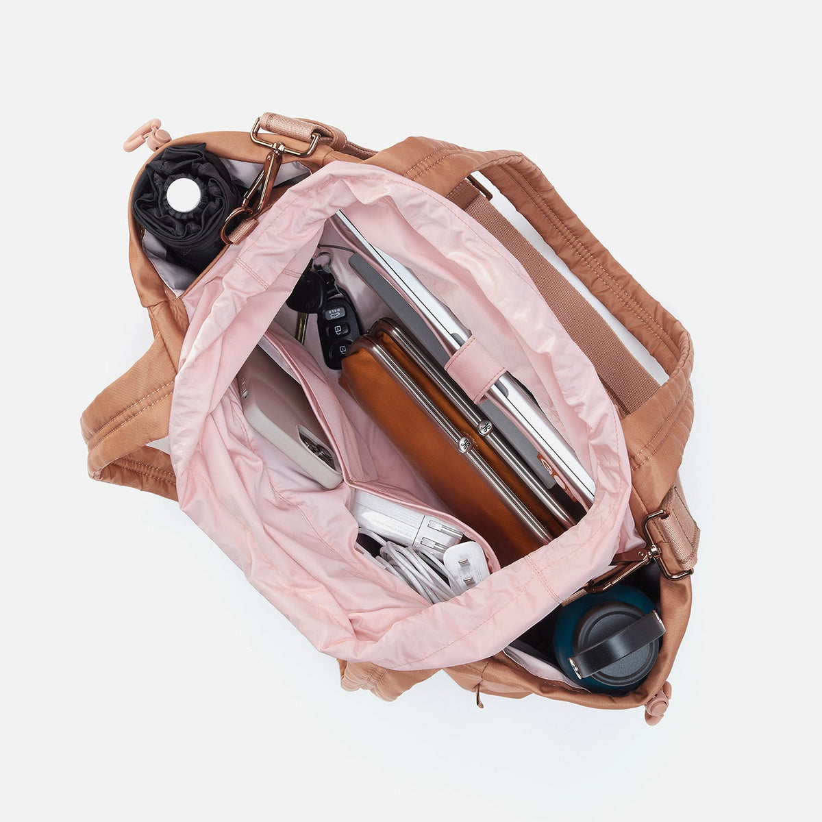 ALL IN ONE Tote in CaRefiber recycled nylon - Dune | HOBO
