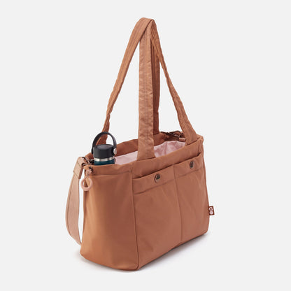 ALL IN ONE Tote in CaRefiber recycled nylon - Dune | HOBO