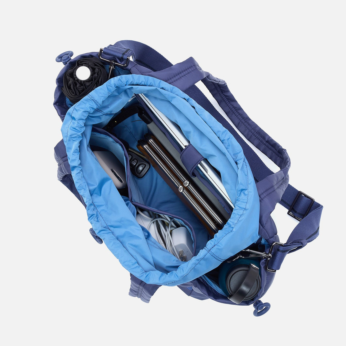 ALL IN ONE Tote in CaRefiber recycled nylon - Ocean | HOBO