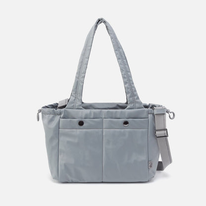 ALL IN ONE Tote in CaRefiber recycled nylon - Stone | HOBO