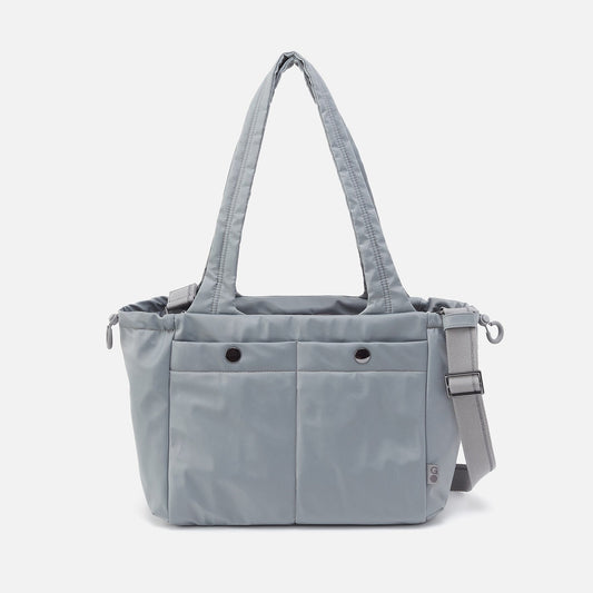 ALL IN ONE Tote in CaRefiber recycled nylon - Stone | HOBO
