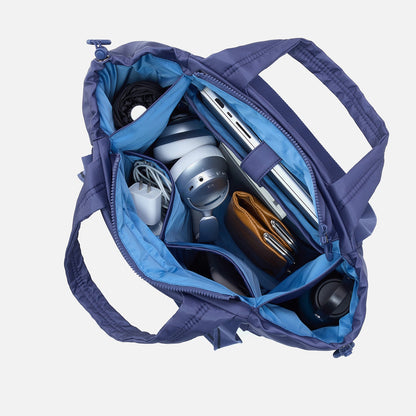 PLACES TO GO Tote in CaRefiber recycled nylon - Ocean | HOBO
