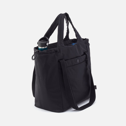 PLACES TO GO Tote in CaRefiber recycled nylon - Jet | HOBO