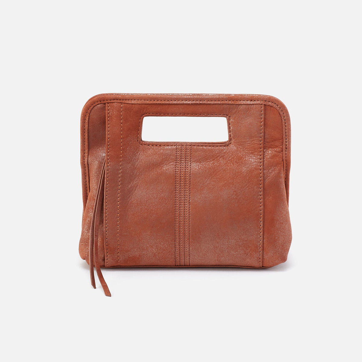 Ace Clutch In Metallic Leather - Patina | HOBO