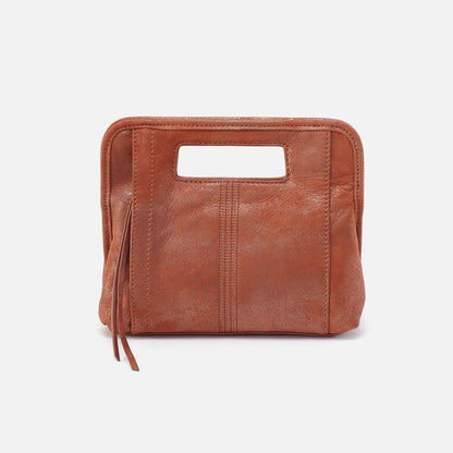 Ace Clutch In Metallic Leather - Patina | HOBO