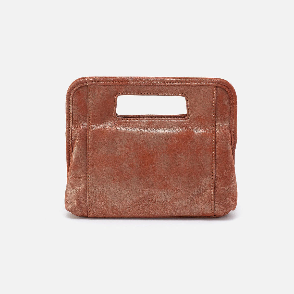 Ace Clutch In Metallic Leather - Patina | HOBO