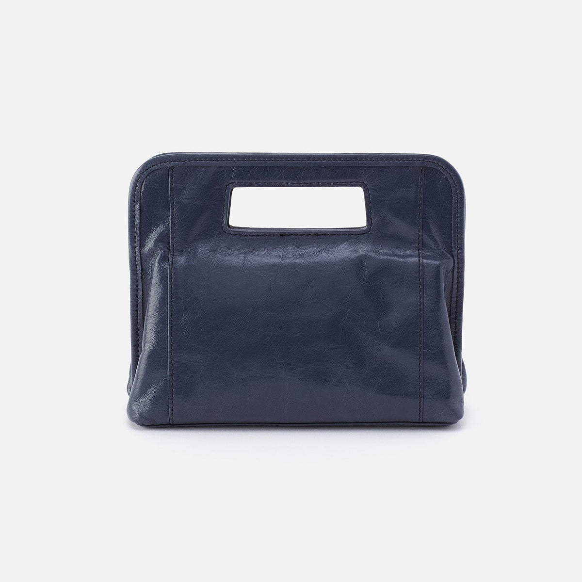 Ace Clutch In Polished Leather - Blue Stone | HOBO
