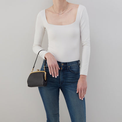 Cora Wallet Crossbody In Pebbled Leather - Black | HOBO