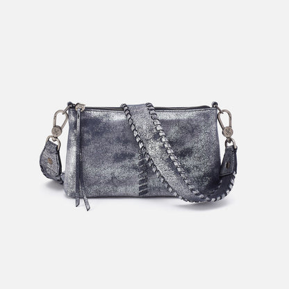 Darcy Crossbody In Metallic Leather - Blue Pewter | HOBO