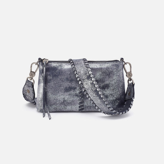 Darcy Crossbody In Metallic Leather - Blue Pewter | HOBO