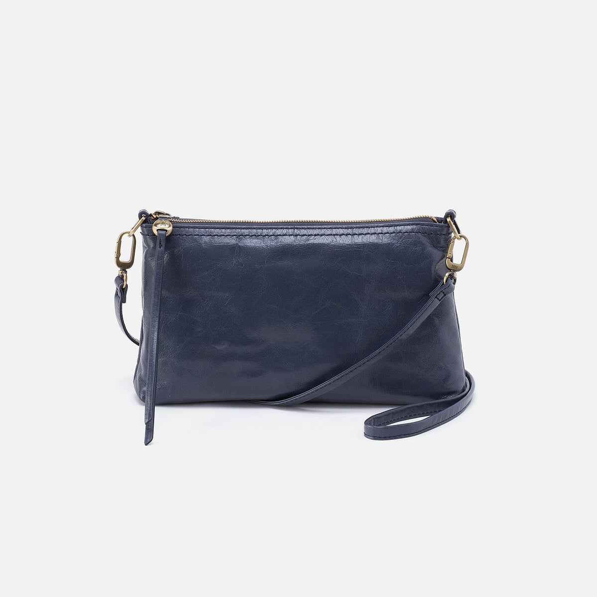 Darcy Crossbody In Polished Leather - Blue Stone | HOBO