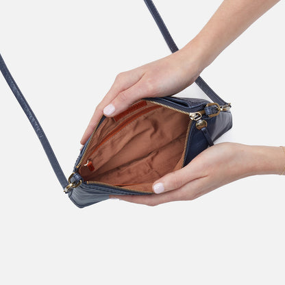 Darcy Crossbody In Polished Leather - Blue Stone | HOBO