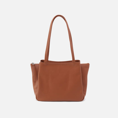 Essential Medium Tote In Soft Saffiano Leather - Lion | HOBO