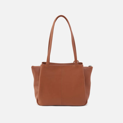 Essential Medium Tote In Soft Saffiano Leather - Lion | HOBO