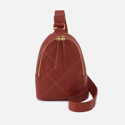 Fern Sling In Pebbled Leather - Rust | HOBO