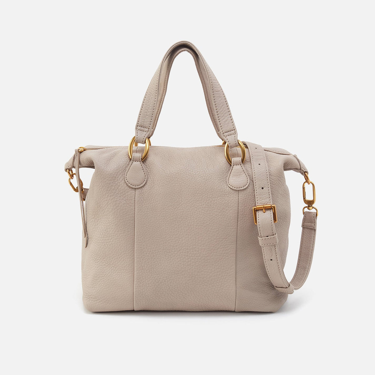 Harley Satchel In Pebbled Leather - Taupe | HOBO