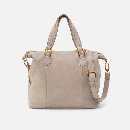 Harley Satchel In Pebbled Leather - Taupe | HOBO