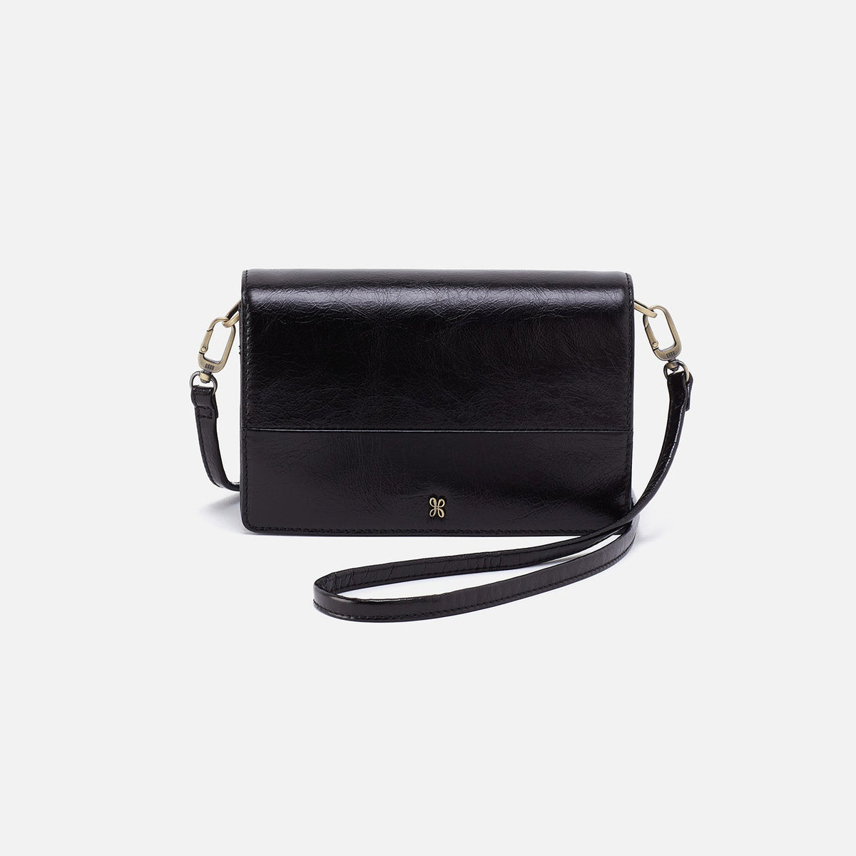 Jill Crossbody In Polished Leather - Black | HOBO