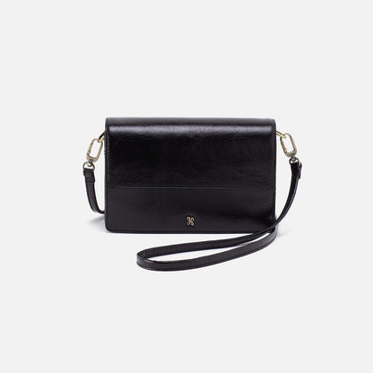 Jill Crossbody In Polished Leather - Black | HOBO