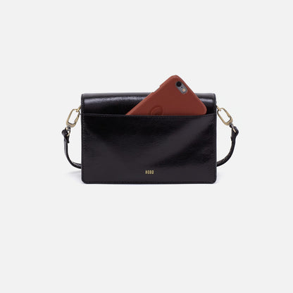 Jill Crossbody In Polished Leather - Black | HOBO