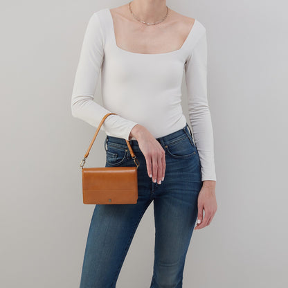 Jill Crossbody In Polished Leather - Natural | HOBO