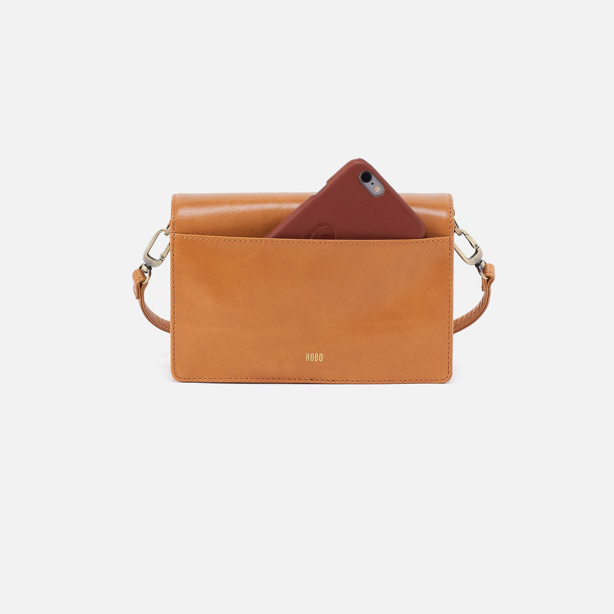 Jill Crossbody In Polished Leather - Natural | HOBO