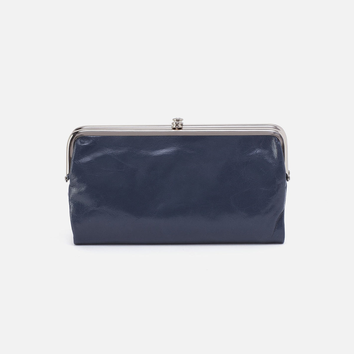 Lauren Clutch-Wallet In Polished Leather - Blue Stone | HOBO