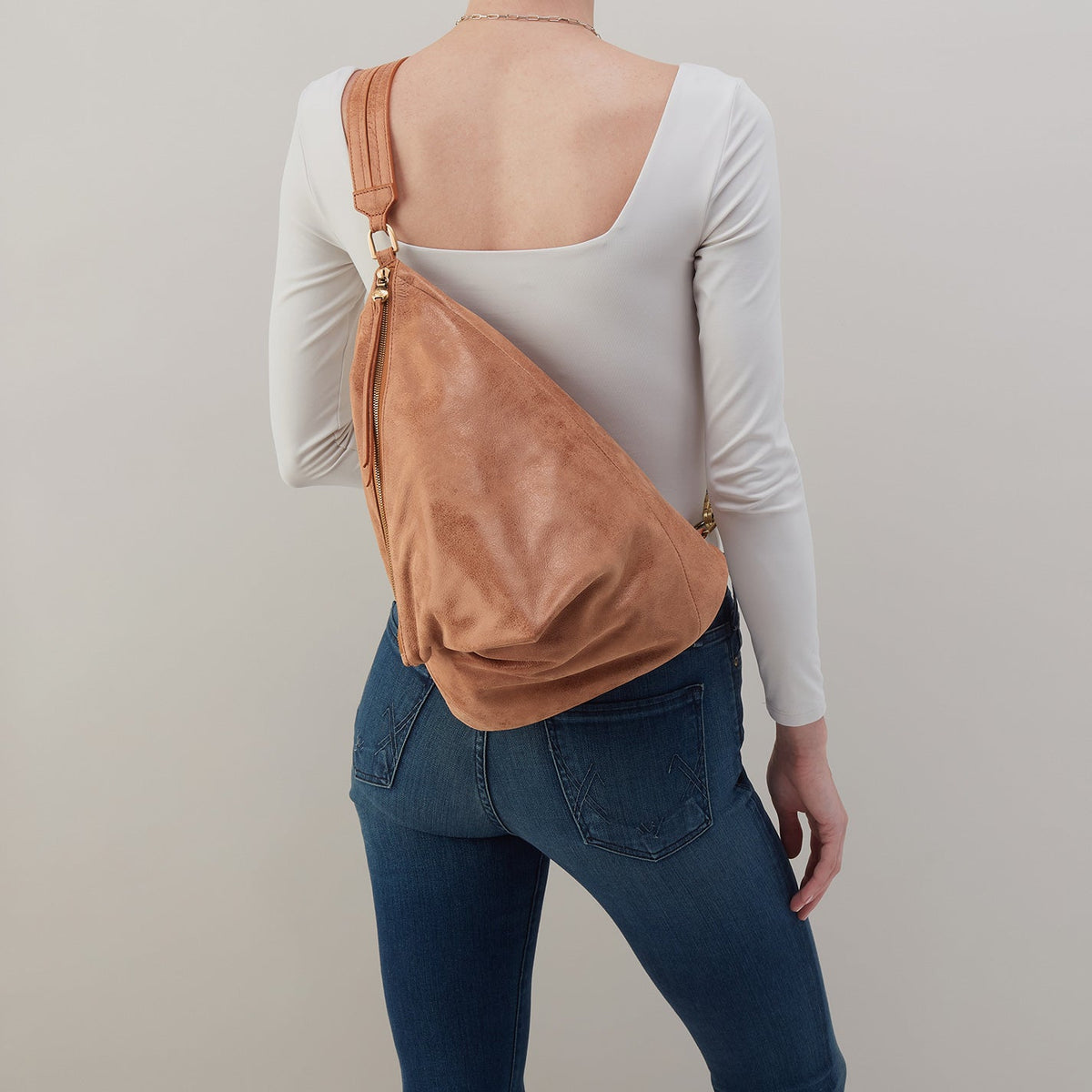 Sway Convertible Sling In Buffed Leather - Whiskey | HOBO