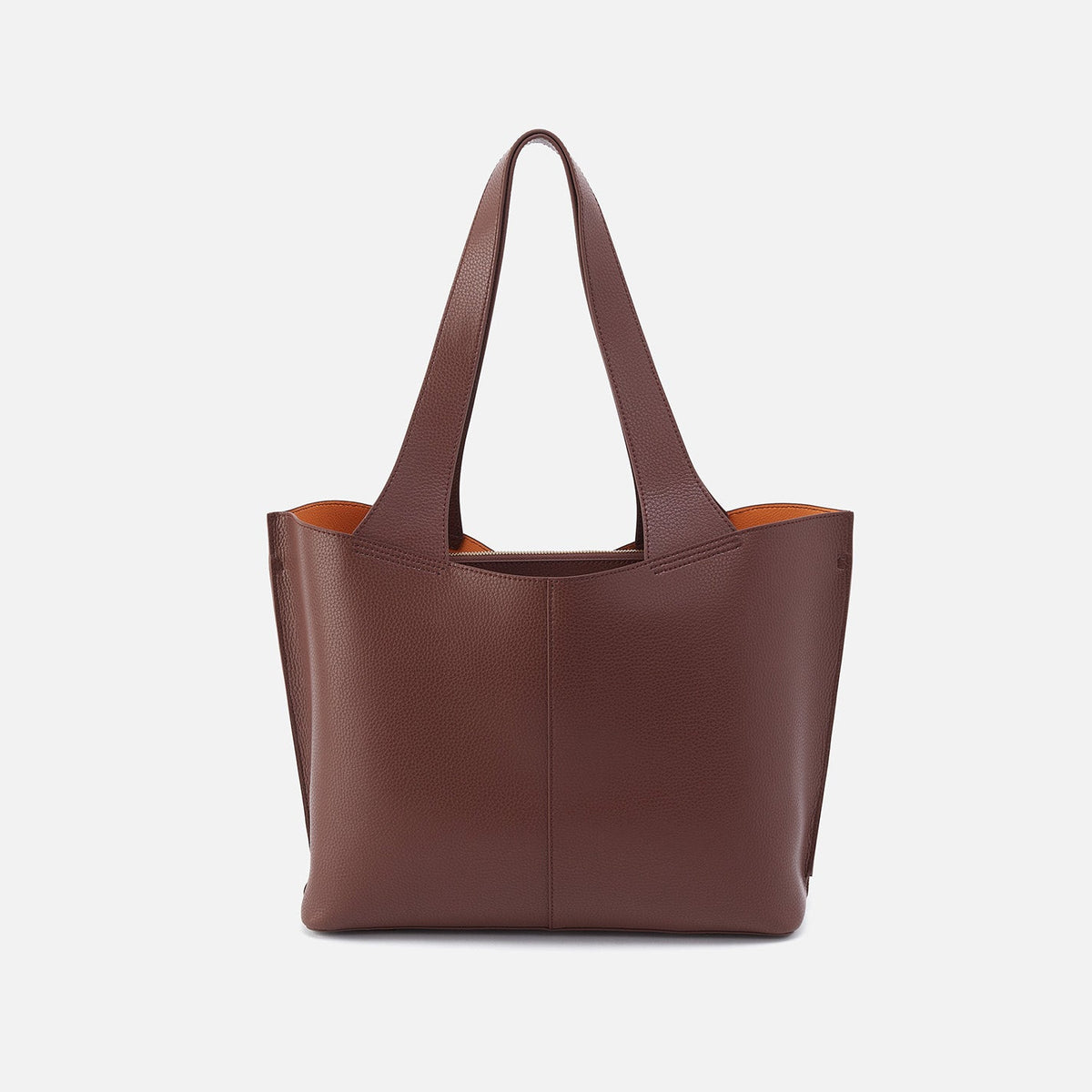 Vida Tote In Micro Pebbled Leather - Chocolate | HOBO