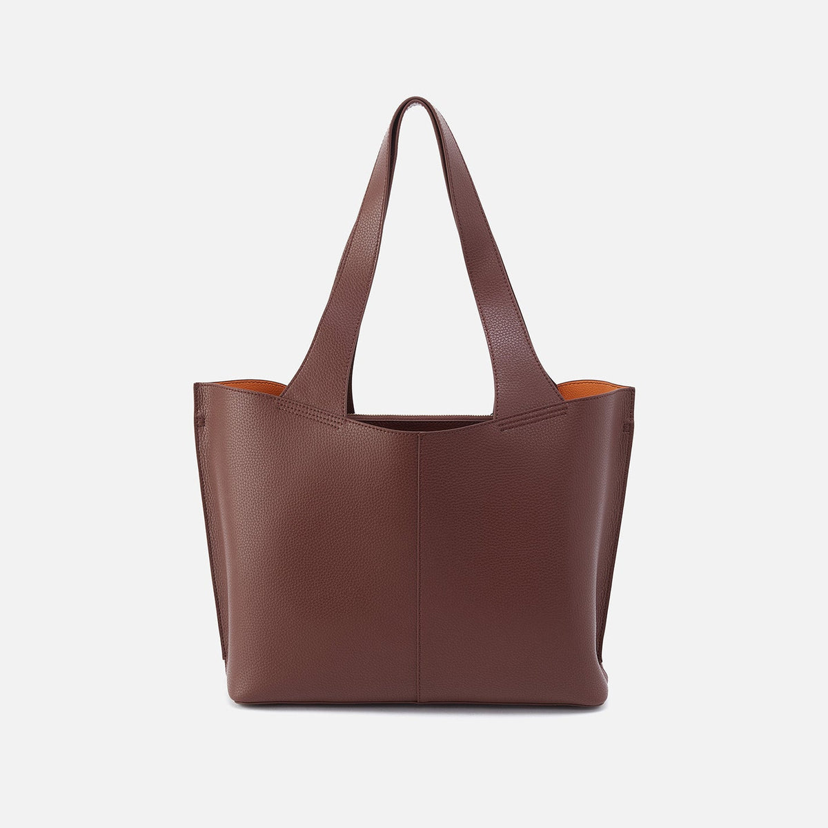 Vida Tote In Micro Pebbled Leather - Chocolate | HOBO