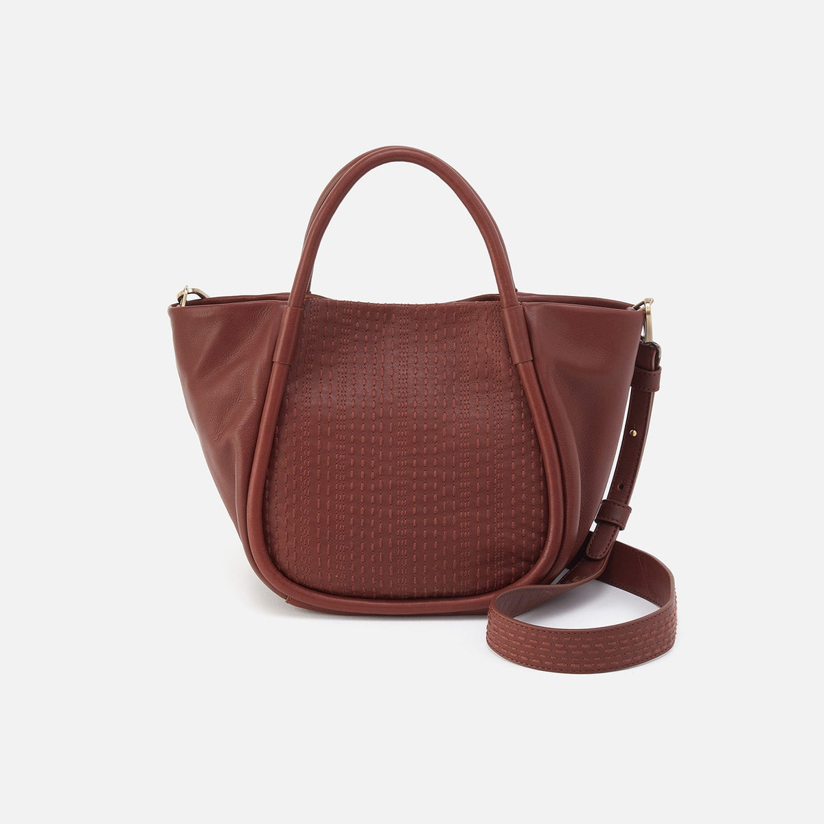 Margot Satchel in Suede - Sequoia | HOBO