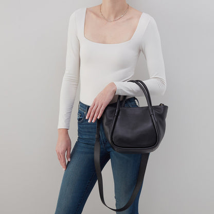 Margot Satchel in Suede - Sequoia | HOBO
