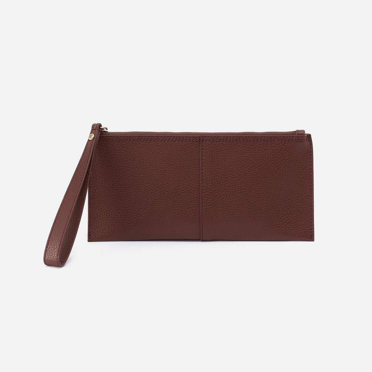 Vida Large Pouch in Micro Pebbled Leather - Chocolate | HOBO