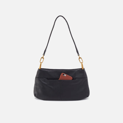 Advance Shoulder Bag In Pebbled Leather - Black | HOBO