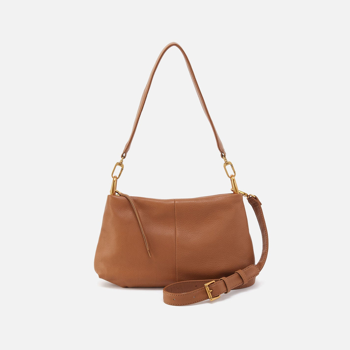 Advance Shoulder Bag In Pebbled Leather - Warm Honey | HOBO
