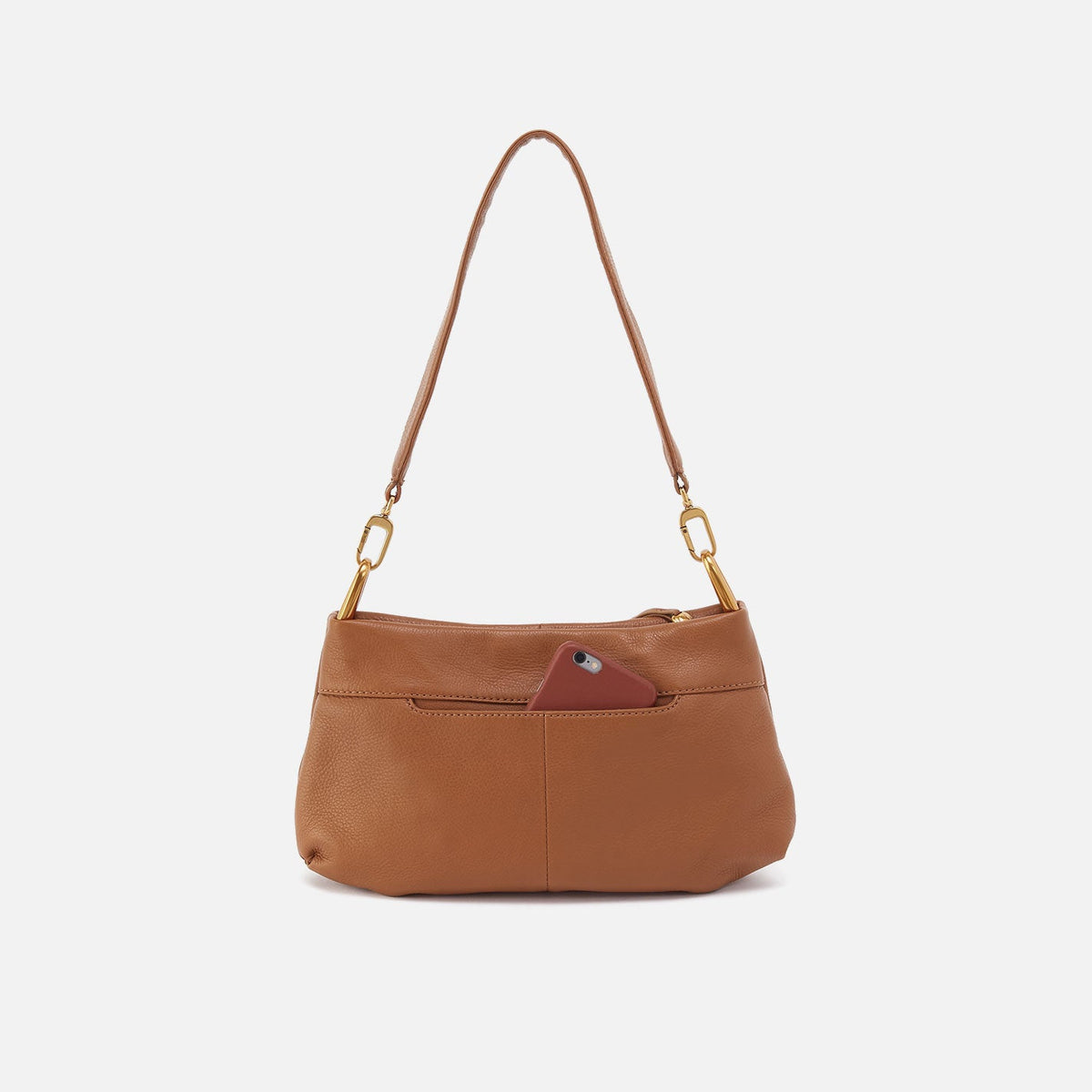 Advance Shoulder Bag In Pebbled Leather - Warm Honey | HOBO